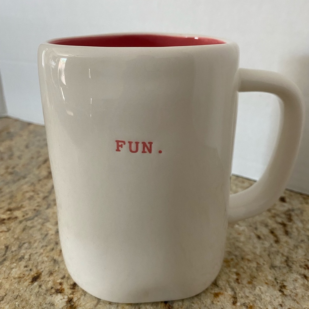Rae Dunn Typewriter Block Type “Fun” Mug